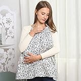 Lorcoo 授乳ケープ 大きめサイズ　検査済み上質コットン100％　めくれ防止、360℃安心の調節ヒモ　多機能　ワイヤー入り