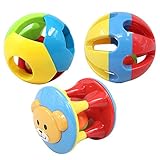 Godr 3個入りカラフルRattlesボールToy for Kidsベビー幼児幼児Teether TeetherアクティビティおもちゃGoodwayベッドベルおもちゃ、赤ちゃんインタラクティブおもち