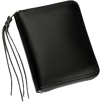 ブラックレザー コンパクト財布 656db207ddd565d65cac6b0fad9103