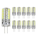 Bogao 10pcs Set G4 48 SMD LED White Light Crystal Bulb Lamps 3 Watt DC 12V Equivalent to 20W Incande