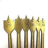 新しい6ピース/セットツール工業スペードパドルフラット木材ボーリングドリルビット木工ドリル10-25mm