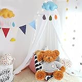 AngelaKerry キャノピー 天蓋付 スリーピングカーテン 子供部屋 キッズルーム ベッドルーム 可愛い 天蓋ベッド インテリア ギフト 出産祝い ヨーロッパ風 - ホワイト
