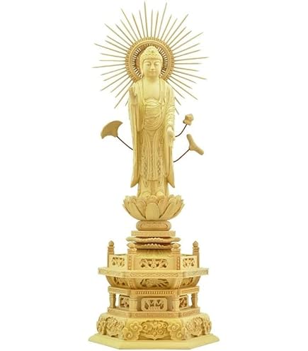 Amazon｜仏像 阿弥陀如来 御東用19.5cm(金メッキ/24金) 仏師：牧田秀雲