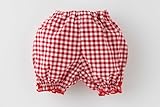 (チャックル) chuckle *シャレトレ*ギンガムチェックかぼちゃパンツ風4層吊り式トレーニングパンツ レッド 80cm 6530-80-21