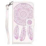 UNEXTATI iPhone 8 ケース PUレザー 手帳型ケース カバー カード収納 ストラップ 付き Apple iPhone8 用 Case Cover (ピンク #2)