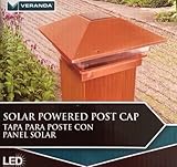 4 In. X 4 In. Plastic Copper Finish Solar Powered Square Post Cap [並行輸入品]