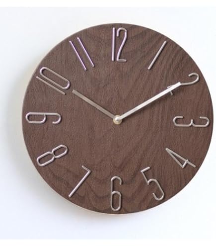 Amazon.co.jp: UC 電波時計 35cm 静音 電波 おしゃれ 大き目 掛け時計