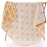 ベビーブランケット ベビー タオルケット １００％綿 お昼寝 優しい肌触り 110×110cm アヒル
