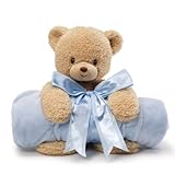 GUND テディベア&ブルーブランケットセット