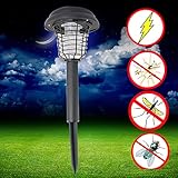 ixaer 電撃殺虫器 UV光源吸引式　LEDソーラーパワード 屋外　庭の芝生 蚊蛾　昆虫などの害虫キラー　飾りライト　庭/芝生/屋外/園芸/車道/歩道/玄関などに適用