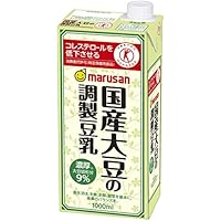 [トクホ]マルサン 国産大豆の調製豆乳 1L&times;6本