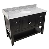 Foremost gaea4822drgt Gazette 49 " Vanity with Granite Top in Rushmoreグレーwith Singleボウル、エスプレッソ