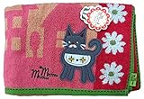 日繊商工 monumonu wonderland モヌキャット バスタオル ピンク MN-15022