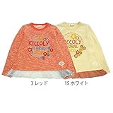 【SiShuNon/Kiccoly】編地風プリントフリルトレーナー キッコリー 編地風 プリント フリル トレーナー 110 15 ホワイト