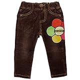 【秋冬物】 CHILD CHAMP(チャイルド チャンプ) ストレッチコール花Apスキニーパンツ 90cm /BR NO.C-86154353