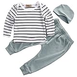 Sylvamorning ストライプ　無地　ベビーパジャマ キッズ 子供用 上下セットベビー服 女の子 男の子　長袖 tシャツ　ロングパンツ　子供パジャマ ガールズ ルームウェア 赤ちゃんパジャマ 肌