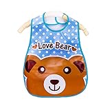 出産祝い　ベビー　赤ちゃん　ギフト　食事用スタイ　ビブ　よだれかけ　エプロン　前垂れ　防水　防汚　洗いやすい　快適　可愛い　おしゃれ　1-3歳（クマ）