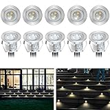 Fuloon　LEDガーデンライト　イルミネーション　埋め込み式　電飾　省エネ　IP67防水レベル　ガーデン・天井・玄関先・遊歩道・階段 (電球色)