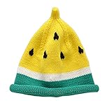 Ainial　帽子　子供　ニット　秋冬　可愛い　ニット帽　パステルカラー　スイカ柄　キッズハット　女の子　男の子　ニットハット　赤ちゃん　防寒　暖かい　ニットキャップ　男女児　スタイリッシュ　柔らかい