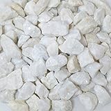 ［砂利 防犯砂利　30kg(約0.5平米)］お庭にぴったりとっても綺麗なパールホワイト化粧砂利gr03