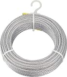 [T-4890981]ＴＲＵＳＣＯ　メッキ付ワイヤロープ　Φ４ｍｍＸ５０ｍ CWM4S50