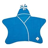 タッペンス＆クランブル Tuppence & Crumble おくるみ スターラップ 0～4ヶ月 星型 ベビー アフガン フリース 足つき BFSTARWb ブライトブルー Star Baby Wra