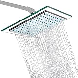 AKDY 8 "モダン正方形浴室マッサージシャワースタイルSparklingクリアクローム降雨シャワーヘッド