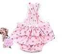 (yuaseiharu)犬 生理パンツ マナーベルト フリル服女の子オムツカバードッグウェア犬の服しつけマーキング防止トイレおばあちゃん犬介護 (ピンク, XL)