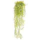 VORCOOL 観葉植物 壁掛け 造花葉 柳 85CM（黄色）