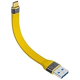 Duttek 短いUSB C USB3.0充電変換ケーブル13CM, 10Gbps USB CオスUSB 3.0オスケーブル60W PD急速充電、4K@60HZビデオおよびデータ同期をサポートします。