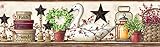 Chesapeake PUR44633B Rue White Swan Star Collage Wallpaper Border by Chesapeake