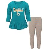 Miami Dolphins NFL Toddler Girls " Tinyトレーナー"長袖&パンツセット