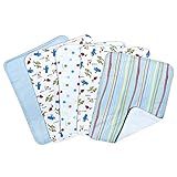 Trend Lab Dr. Seuss One Fish, Two Fish 5 Pack Burp Cloth Bundle Box Set, One Fish/Two Fish