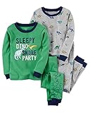 カーターズ Carter's 正規品 2017新作 長袖 コットン,パジャマ2セット☆グリーン恐竜☆ 2T(85-90cm)