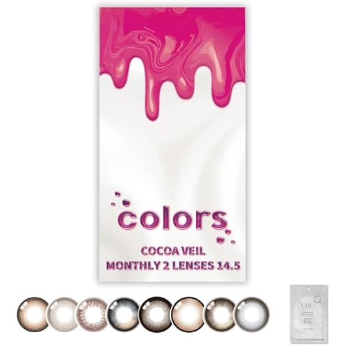 新色追加 カラコン カラーズ マンスリー ハーフシルキーブラウン 1month 一条響 1箱2枚入 【マスクシート付き】 (-6.00)