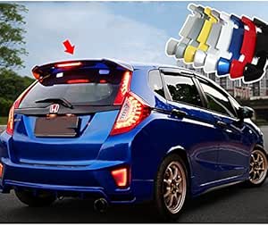 Amazon ホンダ フィット3 カスタム パーツ アクセサリー Fit3 Gk3 Gk4 Gk5 Gk6 用品 ライト付きテールゲートスポイラー Hf029 リアスポイラー 車 バイク