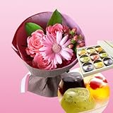 誕生日プレゼント 花 母親 祖母 銀座 千疋屋 ゼリーＢ ＆ ピンクの花束