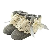 レーストリムパールグレープリティベビーアンクルソックス