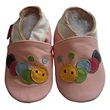 Soft Leather Baby Shoes Caterpillar Pink [ソフトレザーベビーシューズキャタピラーピンク] 18-24 months (15 cm)