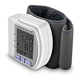 手首血圧モニターオートホームスマートデジタル血圧モニター英語LCDモニターデジタル血圧モニター医療グレード精度血圧計ホームポータブル高齢者の親の健康ギフトXUAN