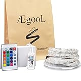 AEGOOL ledテープ RGB 防水 5m 300連 アプリ日本語適用 SMD2835 DC12V Alexa Echo Google Home対応 24キーリモコン操作 WIFIでスマホアプリ操
