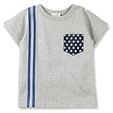 ブランシェス（branshes） 星ポケット半袖Tシャツ【杢グレー/（02）90cm】