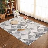 GLYY 洗えるラグ カーペットキルティング ベビー マット 110ｘ110cm 赤ちゃん ラグ コットン プレイマット カラー カバー 韓国 キッズマット 滑り止め付 マット お昼寝アート コットンラグ 防音 折り畳み 長方形 四角 絨毯 A12