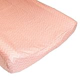 Peach Chevron Changing Pad Cover - Fits Standard Contoured Changing Pads [並行輸入品]