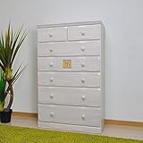 チェスト 幅80 6段 ハイチェスト 木製 ブラウン 洋服ダンス 整理ダンス 完成品 開梱設置配送 AYU-3-351-KK (ホワイト)