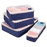 InterDesign 収納ケース Navy/Orange 1.9 x 31.75 x 44.5 cm Aspen 07361EJ