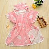 ベビー 用 子供 キッズ バスローブ マント フード付き タオル地 ベビーバスローブ おくるみ 6重ガーゼ お風呂 贈り物 プレゼント F