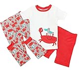 Carter's(カーターズ) ベビー ボーイズ 半袖 パジャマ 上下 3点セット (カニさん) Baby Boys' 3-Piece Pajama Set (12M(75))