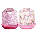 Simple Plan ベビー　キッズ　お食事用　2枚セット　ビブ　ソフトスタイ　取り外せ　よだれかけ　ポケット付き　油が落ちる　防水　洗える　エプロン　2way (クルマ)