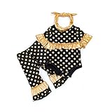 ALLAIBB ベビー服 ロングパンツ 半袖ロンパース 女の子 ヘアバンド キッズ 上下 セット ダンス衣装 幼稚園 size 66(3-6ヶ月) (ブラック)